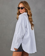 Better Things Cotton Poplin Button Down Top
