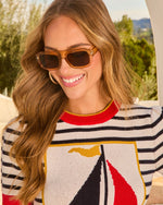 Tea % Jetsetter Classic Aviator Sunglasses-3