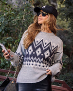 Rowlane Abstract Fair Isle Knit Sweater