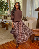 Mocha % Elouise Knit Oversized Pullover Sweater-2