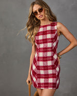 Kaylon Brushed Plaid Mini Dress