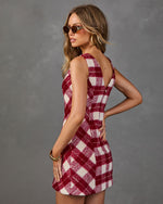 Kaylon Brushed Plaid Mini Dress