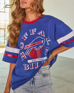 Buffalo Bills Cotton Striped Sleeve Graphic Tee