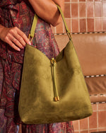 Along the Shore Faux Suede Tote Bag