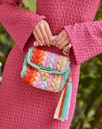 Multi % Resort Only Braided Top Handle Bag-1