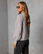 Heather Grey % Amsterdam Mock Neck Sweater-4