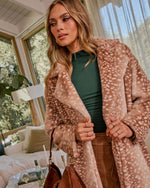 Country Lane Faux Fur Doe Print Coat