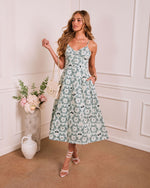 Airy Wisteria Floral Midi Dress