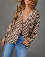 Good Call Plaid Button Down Blouse
