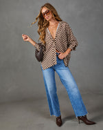 Good Call Plaid Button Down Blouse