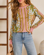 Velera Abstract Novelty Print Sweater