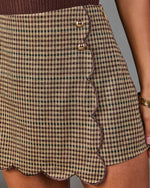 Macani Plaid Mini Skort