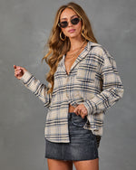 Fall Unveiling Plaid Button Down Top