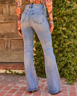 Ayla Super Stretch High Rise Flare Jeans