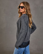 Vanna Knit Lace Trim Sweater