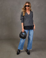 Vanna Knit Lace Trim Sweater