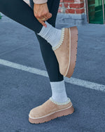 Almond % Emberlane Embroidered Platform Mules-1