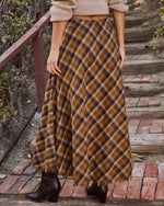 Woodland Plaid Midi Skirt