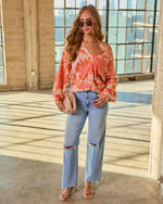 Fresh Intent Printed Cardigan