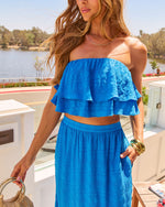 Harbor Romance Tiered Strapless Top
