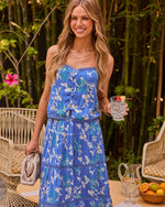 Wild Whimsy Floral Print Lace Trim Top