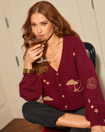 Night Skyfall Stitched Cardigan