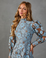 Forever Found Embroidered Floral Lace Mini Dress