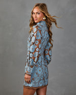 Forever Found Embroidered Floral Lace Mini Dress
