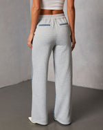 Romanah Rigid Denim Combo Sweatpants