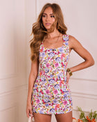 Bloom Spell Twill Floral Romper