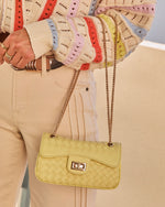 Levon Woven Vegan Leather Crossbody Bag