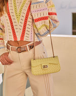 Levon Woven Vegan Leather Crossbody Bag