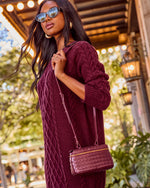 Mirabelle Woven Vegan Leather Crossbody Bag