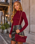 After Romance Faux Suede Clutch