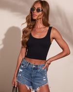 Chic Getaway Knit Crop Tank Top