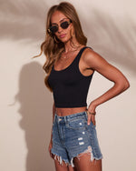 Chic Getaway Knit Crop Tank Top