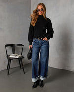 Black % Amsterdam Mock Neck Sweater-1