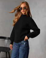 Black % Amsterdam Mock Neck Sweater-3