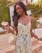 Dance Of Daisies Pleated Floral Maxi Dress