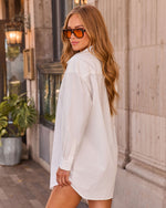 Street Darling Cotton Mini Shirt Dress