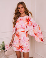 Deliliah Floral Print Mini Dress