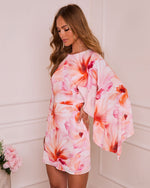 Deliliah Floral Print Mini Dress