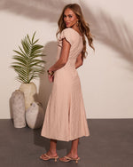 Summer Kiss Puff Sleeve Midi Dress