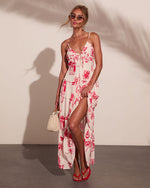 Harbor Nights Tropical Novelty Print Maxi Dress