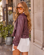 James Vegan Leather Moto Jacket