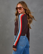 Jules Knit Striped Sleeve Sweater