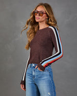 Jules Knit Striped Sleeve Sweater