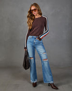 Jules Knit Striped Sleeve Sweater