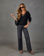 Courtyard Morning Knit Lace Trim Sweater