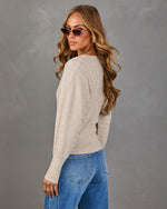 Home Together Ribbed Knit Button Down Cardigan